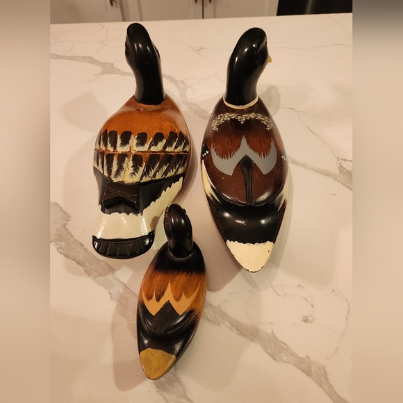 Three vintage red eyed duck decoys made in Taiwan - Picture 16 of 16